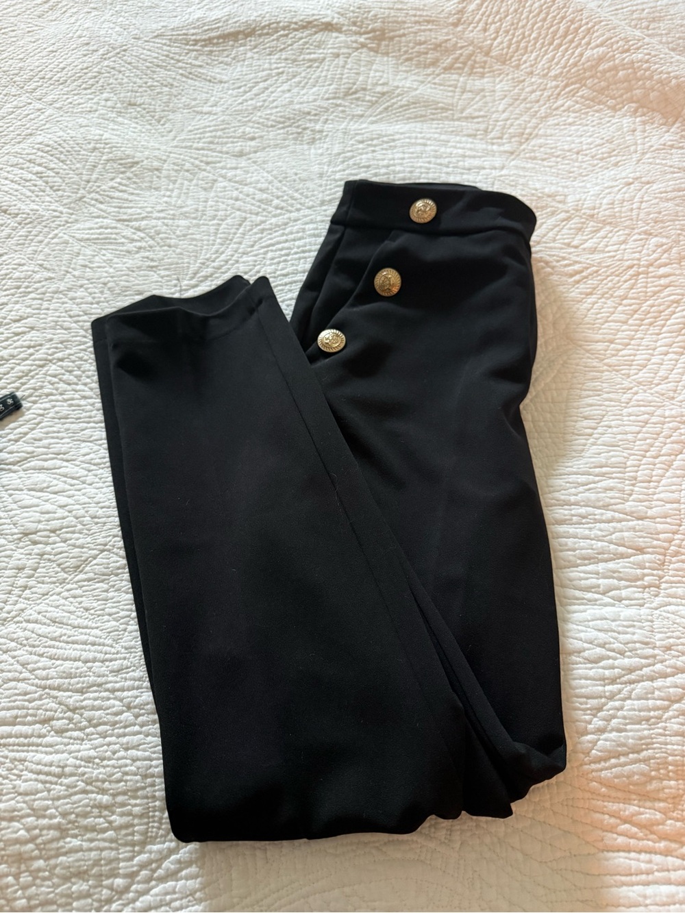 Women’s ' Black Button-Front Stretch Pants